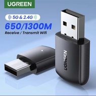 Ugreen Wifi Adapter Receiver Wireless Dongle Dual Band AC 650 For PC