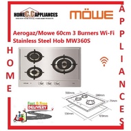 Aerogaz/Mowe 60cm 3 Burners Wi-Fi Stainless Steel Hob MW360S