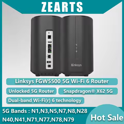 Linksys FGW5500 openwrt system 5G WiFi 6 AX5400 Router Qualcomm® SDX62 supports 5G network CA（used 9