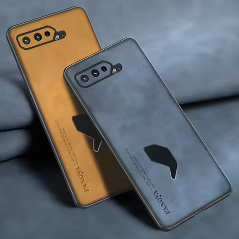 Luxury Leather Case For Asus ROG Phone 3 5 5S Matte Cover Silicone Full Protection Phone Case For As