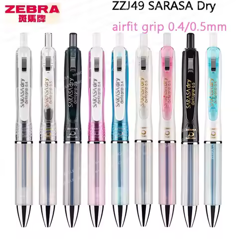 ZEBRA SARASA Dry airfitgrip Gel Pen 0.5/0.4mm Black Core Quick-Drying Smooth Writing Stylos boligraf