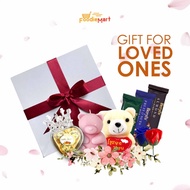 FOODIEMART Love Set - 1 Box (Rose Soap, Scented Candle, Teddy Bear, Beryl's, Chocolates, Love Shape,