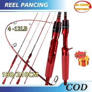 Sougayilang Fishing Rod 180cm 4-12LB Carbon Fiber Ultralight 2 Sections BC Spinning Rod