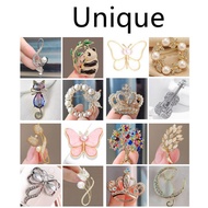 Pearl Brooch Diamond Brooch Rhinestones Pin Tudung Muslimah Hijab Pin Kerongsang Tudung Pin Tudung B