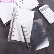 BACK2LIFE Loose Leaf Ring A4/A5/A6/A7 Agenda Plastic Clip File Folder Planner