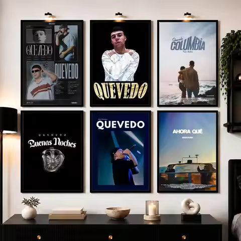 New Album Buenas Noches Q-Quevedo Poster Wall Art Sticker For Living Room Bedroom Bar Home Decor Mur