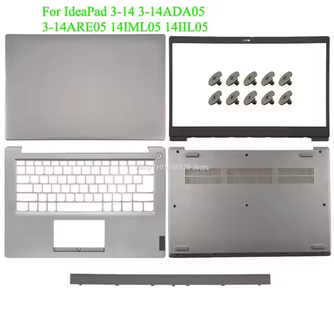 NEW For Lenovo IdeaPad 3-14 3-14ADA05 3-14ARE05 14IML05 14IIL05 LCD Back Cover Front Bezel Hinges Pa