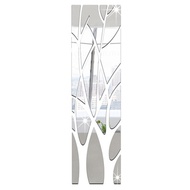 Acrylic Mirror Wall Stickers Tree Shape 11.56x53.14inch 3D DIY Wall Sticker Decoration for TV Backgr