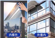 玻璃貼紙半遮光防曬隔熱黑色窗户貼防窺視露台遮陽防走光防爆