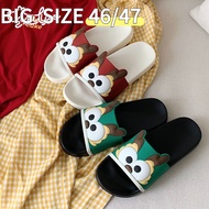 Selipar Lelaki Size 46 47 Creative Bathing Slippers Cartoon Dragon  Non-Slip Casual Couples Slipper