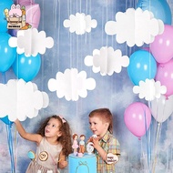 [NEW] 16Pcs 3D Cloud Decorations White Hanging Clouds For Ceiling Cloud Party Decorations Cloud Orna