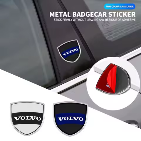 1/2pcs 3D Metal Car Styling Shield Emblem Badge Stickers For Volvo Rdesign Polestar AWD V50 S60 XC60