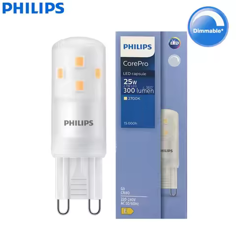 Philips CorePro LED Capsule 2.7W (=25W) G9 LED Pin Dim Lamp 2700K Warm White Light 220-240V Dimmable