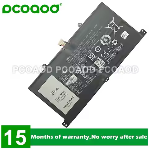 PCOAOD 7.4V 28Wh Model 7WMM7 CFC6C battery For DELL Venue 11 Pro Keyboard Dock D1R74 CFC6C CP305193L