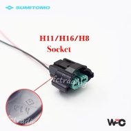 Original Sumitomo H11 Bulb Socket H8 Fog Lamp Socket Connector 2Pin H11/H8 FogLamp Socket Universal 