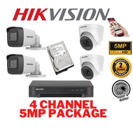 NEW HIKVISION CCTV Set 4 Channel Full HD 1920P 5MP-8MP With Hardisk DS-7204HUHI-K1/E/DS-2CE16H0T-ITF