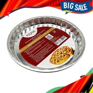PLUS Loyang Bulat, Tray Bulan, Aluminium Round  Shape Fluted  Cake Tin 9.5inch