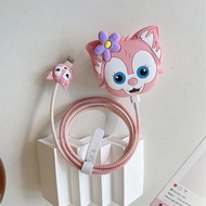 Cartoon Linabell charger cover For iPhone 15 promax 20w A2344 A2902 3-pin plug suitable Charger prot