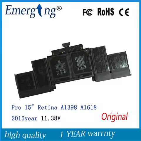 11.36V New Original Laptop Battery A1618 for Apple MacBook Pro 15" Retina A1398 A1618 2015year With 