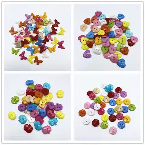 New Multi-style Color 2 Hole Buttons Baby and Children's Clothing Sewing Button Scrapbook Clothing D