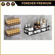 (FOREVER PREMIUM) Bathroom Storage Rack Anti-Drill Shampoo Holder Shelf Bathroom Accessories