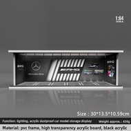 Diorama 1:64 Car Garage Model LED Lighting City Car Showroom Scene Display Model