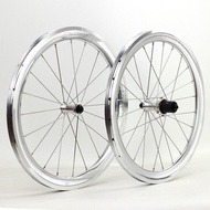 SILVEROCK SR38A 20in 406 451 Alloy Wheelset V Rim Caliper Brake 38mm Straight Pull 74mm 130mm or 100mm 130mm for Fnhon JAVA TERN P8 P18 Folding Minivelo Bike Wheels