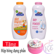 Combo 2 chai Phấn Kodomo 350g dưỡng ẩm + ngừa côn trùng Tặng 1 hộp đựng phấn màu ngẫu nhiên - phấn r