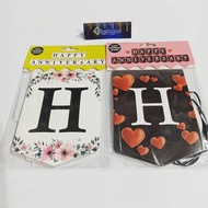 BANNER HAPPY ANNIVERSARY FLAG BUNTING/, ANNIVERSARY PARTY FLAG, WALL BANNER, PARTY DECORATIONS, CELE