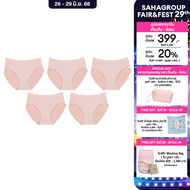 Wacoal Panty กางเกงในรูปทรง BIKINI แบบเรียบ 1 เซ็ท 5 ชิ้น (เบจ/BE) - WU1F34