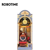 Robotime self-assembled Book Nook model decorates bookshelf. Rolife Time Travel DIY Book Nook Shelf 