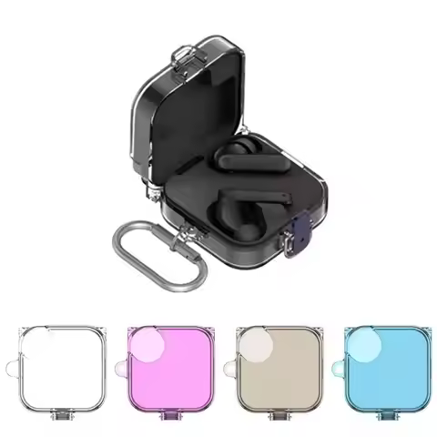 Transparent Case Cover For CMF Buds Pro 2 TPU Prtoective Cover With Lock And Hook Wireless Buletooth
