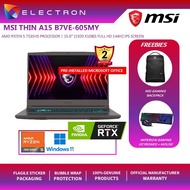 MSI Thin A15 B7VE-605 15.6'' FHD Cosmos Gray (Ryzen 5 7535HS, 8GB D5, 512GB SSD, RTX4050 6GB, W11)