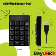 MOTIAN SHOU X810 Wired Mini Compact Numeric Keyboard Silent-typing , USB Numeric Keypad