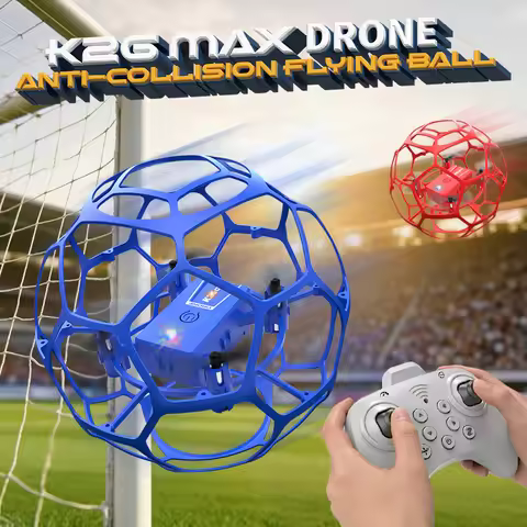 K26 MINI Air Soccer Competitive Drone | 360° Full Protection Crash-Proof | Hand Throw Takeoff No Rem