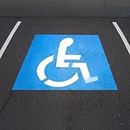 Handicap Parking Stencil - Large Disabled Symbol Template for Pavement, Driveway, Garage & Lot Paint