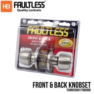 Faultless Knobset Stainless Lockset Front and Back Door Knob TH0863000 (T8600B)