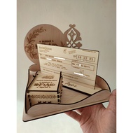 Set Custom Hantaran Kahwin Wedding Wooden(Dulang, Kotak Cincin, Mock Cheque)