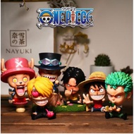 One Straw Hat Pirates Luffy Ace Zoro Sanji Figure Model Car Piece Garage GK Confident Sabo Chopper Nami Q Version Doll Ornaments