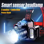 3000W Senser Headlight USB Rechargeable LED Headlamp Super Bright Flashlight Waterproof Torchlight f
