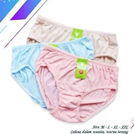 Murah 3 Pcs Celana Dalam Yutind 022 - CD Wanita - Karet Pinggang Zigzag Non COD