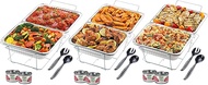 Sterno Party Pack Disposable Aluminum Chafing Dish Buffet Set, Silver, 3 Pack, 24 Total Pieces