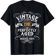 40Th Birthday Funny Gift Vintage 1981 Original Parts - T-Shirt