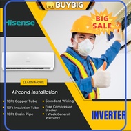 ⭐ [100% ORIGINAL] ⭐ ️Hisense Aircond 1HP1.5HP2HP2.5HP Inverter R32 Air Conditioner(AN09CBGAN10DBGAI10KAGSAI10TUGS) PWP Installation