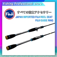 【NYA】1.8M(6ft)/2.1M(7ft)/2.4M(8ft)【10-25lb】 All Fuji Guide Ring Carbon Fiber Light type medium fishing rod Spinning/Baitcasting fishing rod Seawater/Freshwater Fishing Rod Specialty Competitive type fishing rod Sensitive fishing rod  fishing tackle