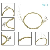Will 6 Pieces Steel Core Folk Guitar 6 String Replacement Sets Stainless Steel Acoustic Guitar Strin