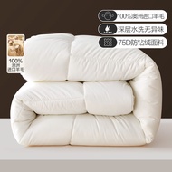百丽丝 澳洲进口羊毛被100纯羊毛被子被芯加厚保暖冬被抗菌春秋被 【100%澳毛】抗菌羊毛加厚冬被 双人被1.8/2米(被芯220*240cm)