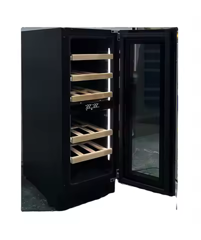 Commercial Household Mini Bar Refrigerator Wine Cabinet Cooler Built-in Led Light Small Freestanding
