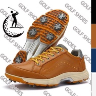 New Men's Golf Shoes Pro Waterproof Spikes Non-slip Wear-resistant Golf Sneakers Comfortable Leather