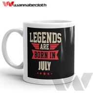 Custom Mug Custom Glass Print Unique Mug Birthday Gift Mug July Legends Are Born In July 1